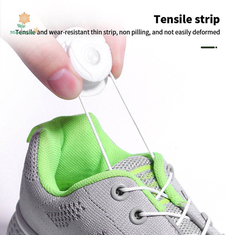 LILY 1Pair Sneaker ShoeLaces Elastic No Tie Shoe Laces Stretching Lock ...
