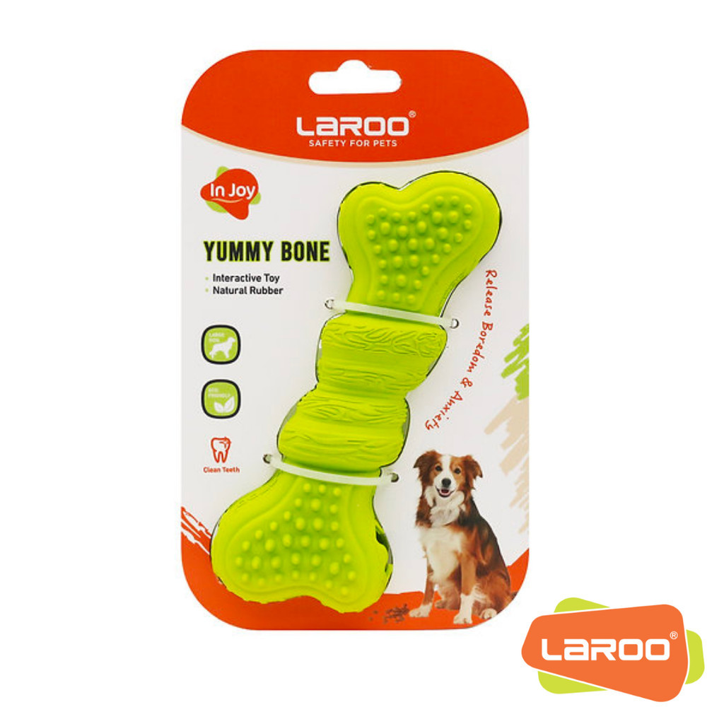 LaRoo Yummy Chew Bone Interactive Treat Dispenser Rubber Toy | Shopee ...