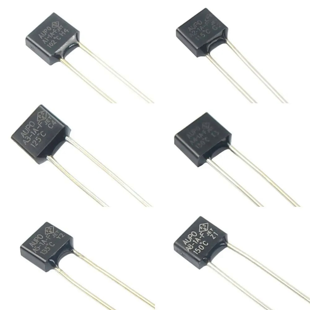 10pcs Square RH Thermal Fuse TF 102 115 125 130 135 150 C Degree 1A 
