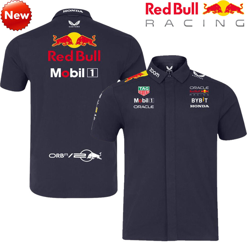 Garage Street Scene Chevy T-Shirt - Men's & Women's Muscle Car Design On Indigo Cotton Tee - View #9