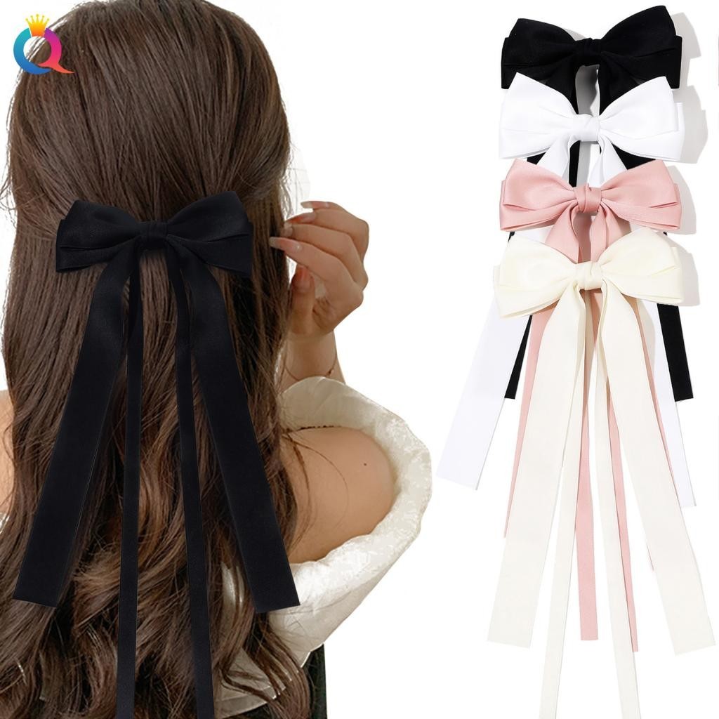 Bow Ribbon Hairpin Japanese Korean Simple High-End Back Head Hairpin ...