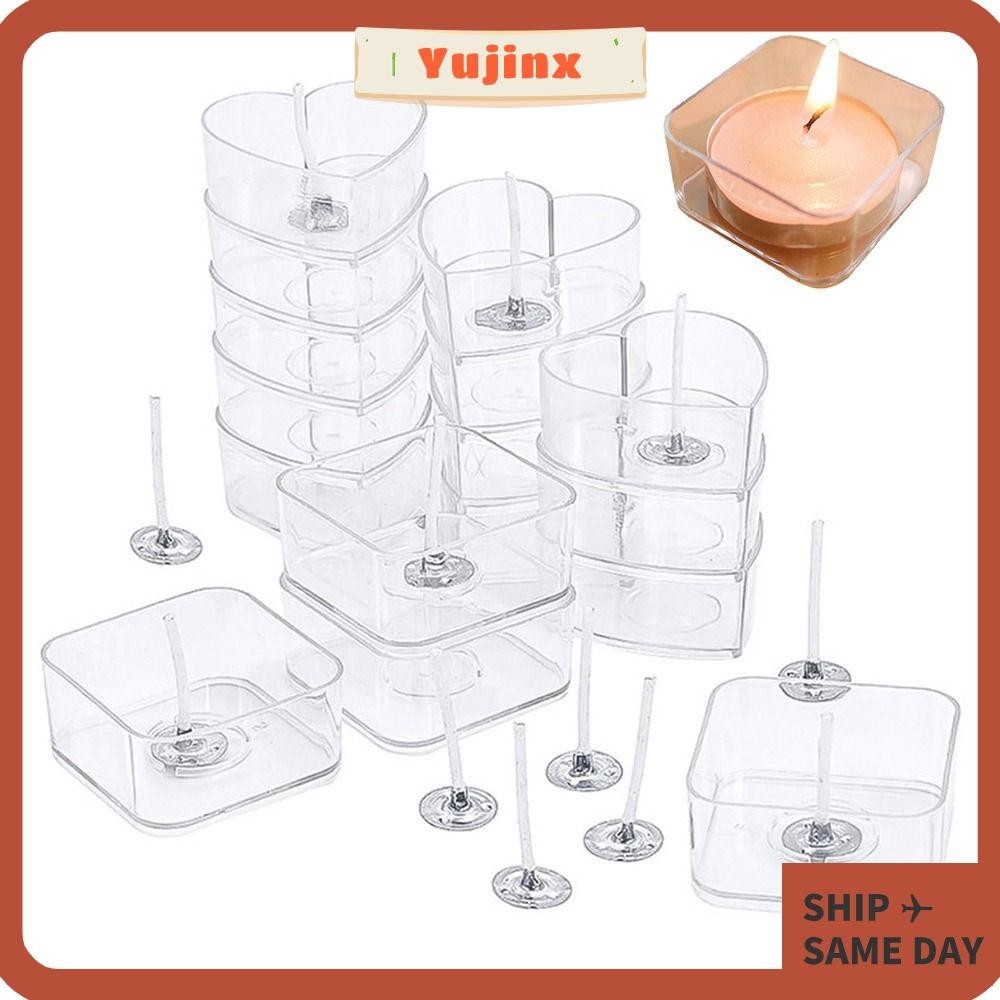 YUJINX 10Pcs Tealight Cups Holders, Candle Making Supplies Heat