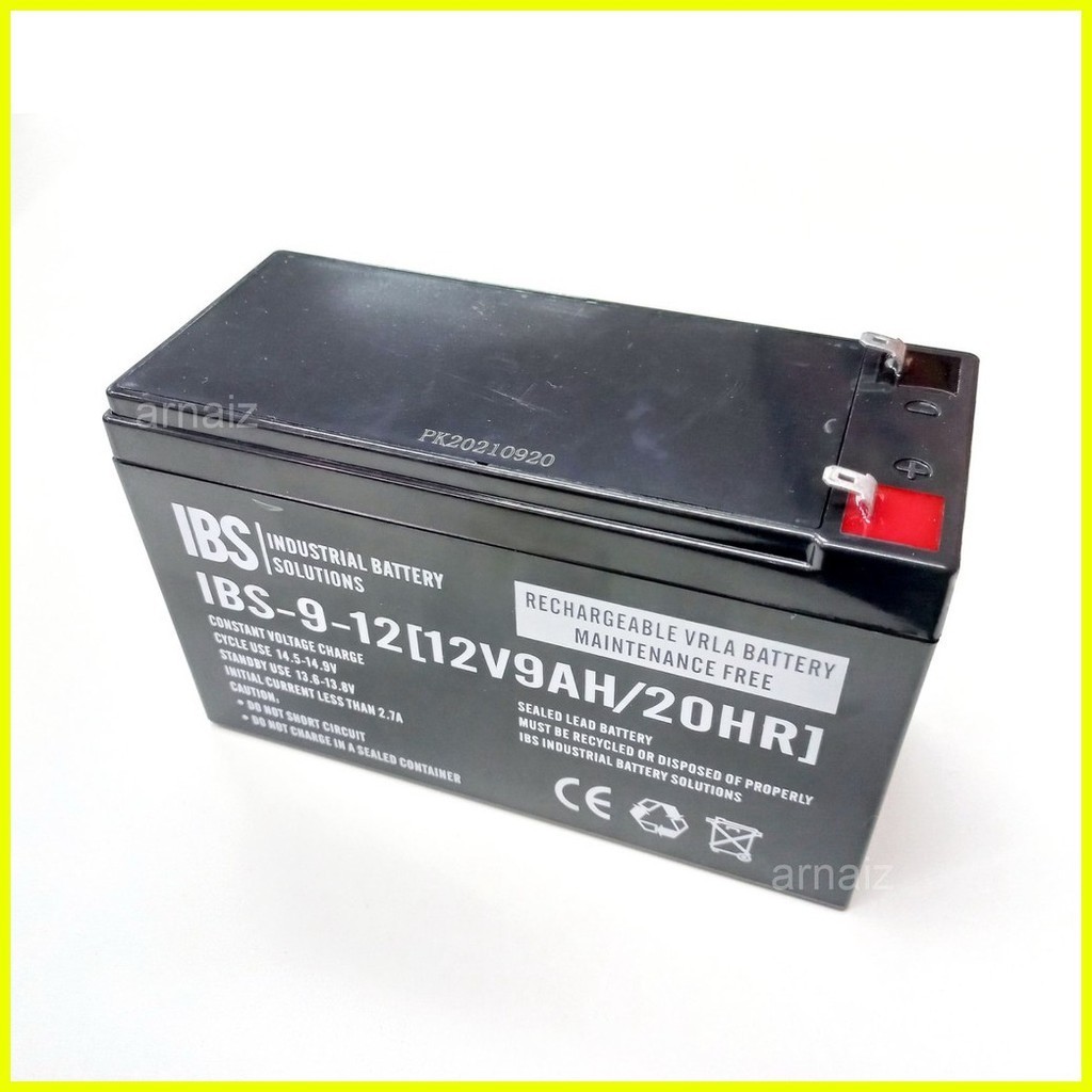 【hot sale】 UPS Battery 12V 9Ah 20hr 12 Volts 9 Ampere Rechargeable Valve Regulated Lead Acid