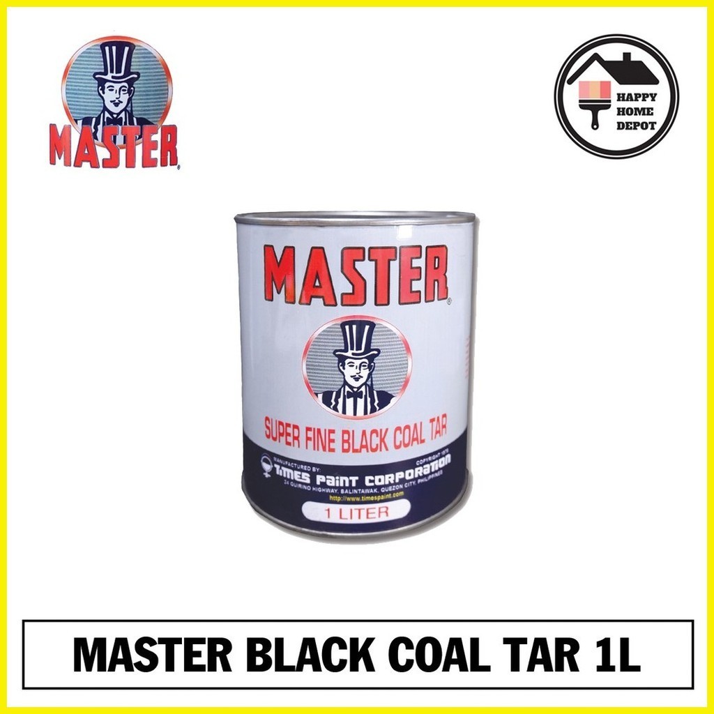 ♠ ☬ (1LITER)MASTER SUPER FINE BLACK COAL TAR PAINT 1L Shopee Philippines