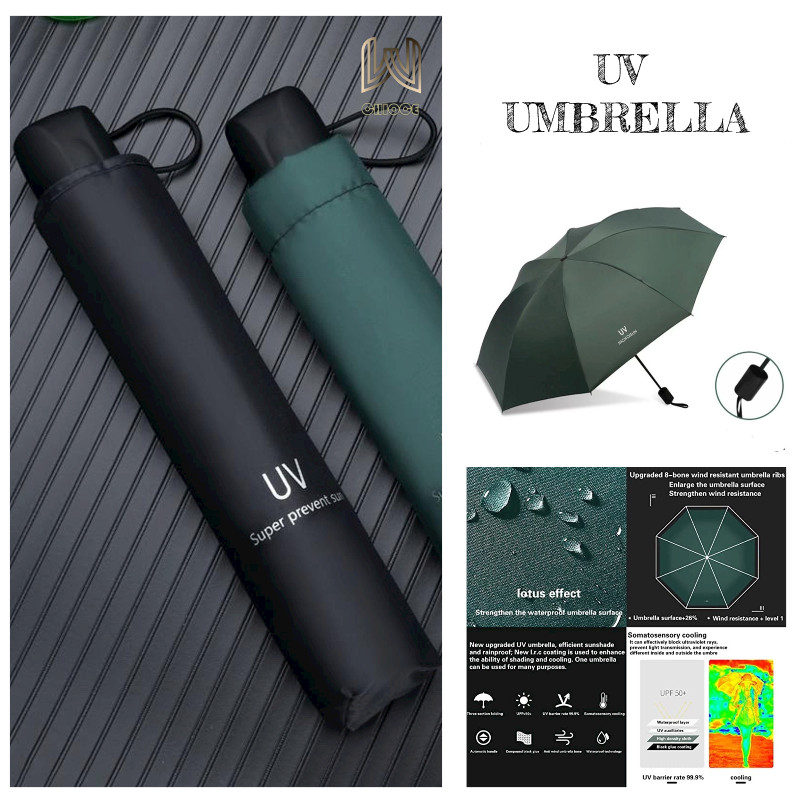 UV Umbrella Folding Payong Black Umbrella Outdoor Blinds for Sun and ...