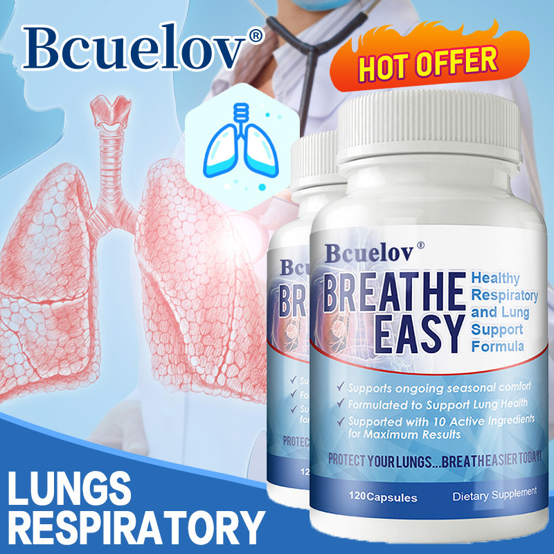 Bcuelov Lung Support Capsules - Lung Cleansing and Vitamin C Support ...