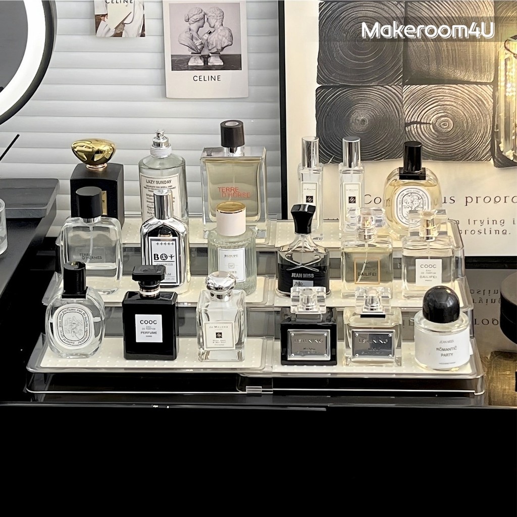 Transparent acrylic display rack Scalable perfume organizer Makeup ...
