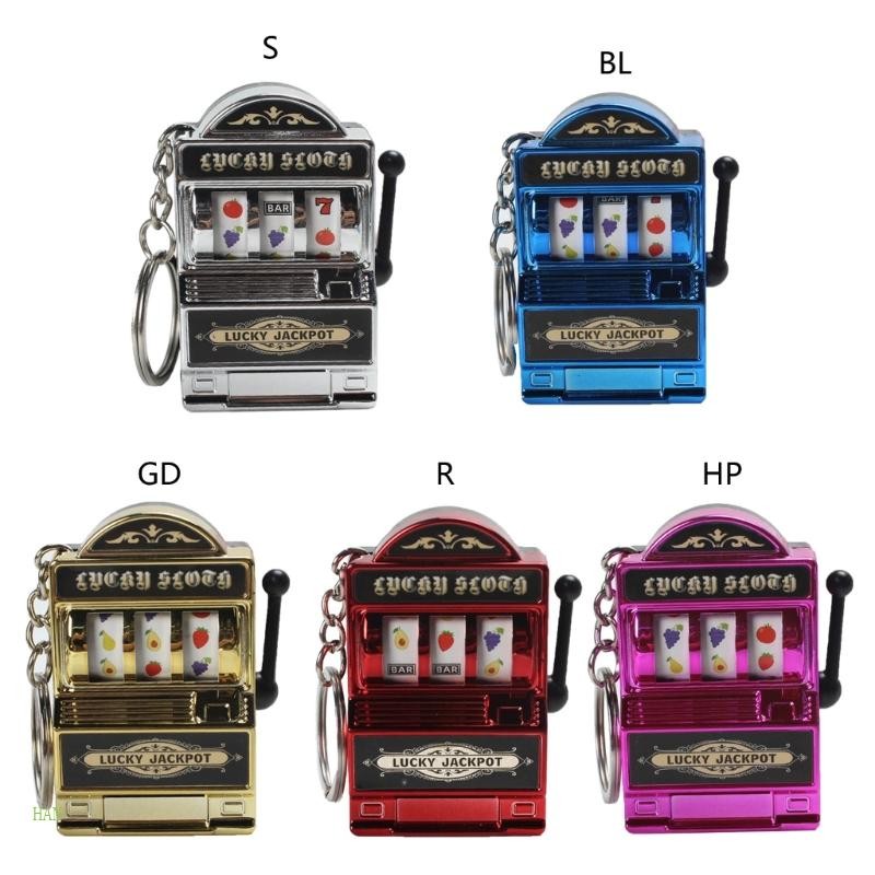 HAN Mini Fruit Slot Machine Keychain Funny Casino Pendant Bag Charm ...