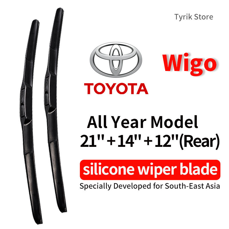 (Front/Rear) Toyota Wigo Wiper Blade Set for All Year Suv Car/Vehicle ...