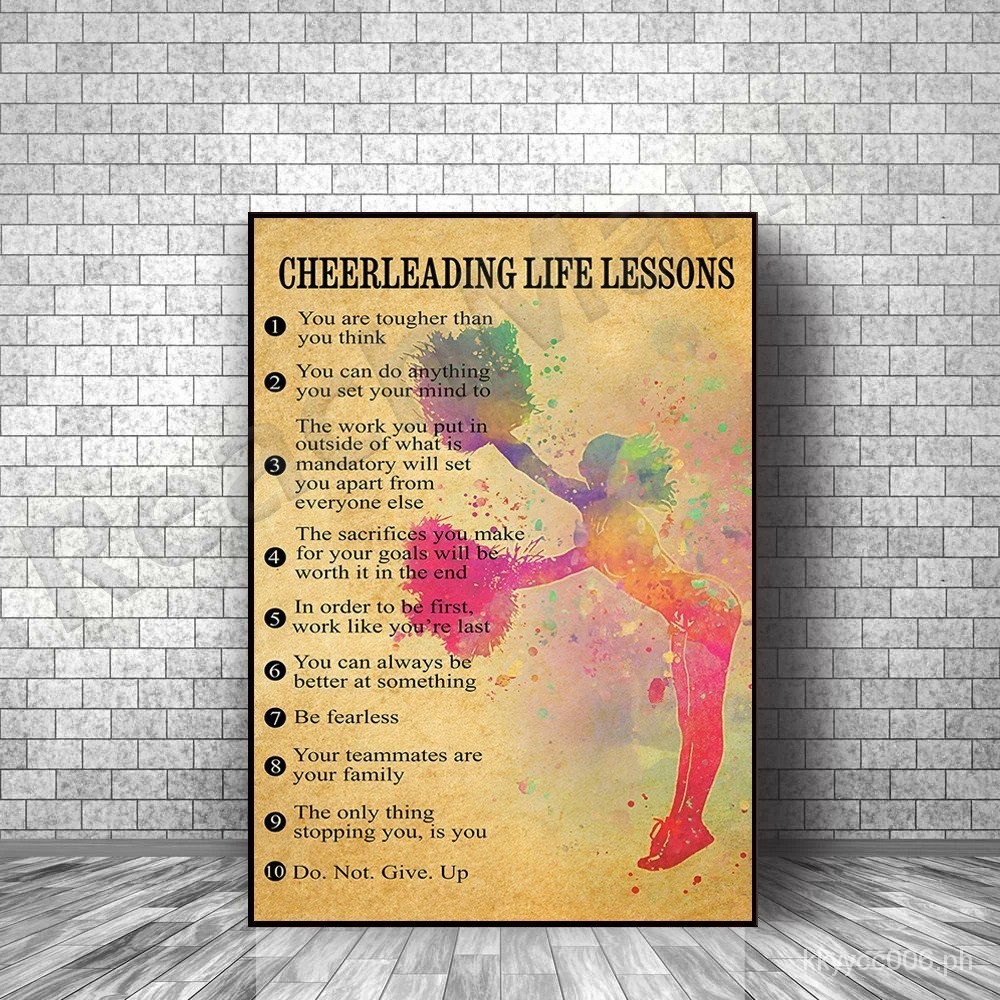 Cheerleading life lesson poster, cheerleading gifts for girls ...