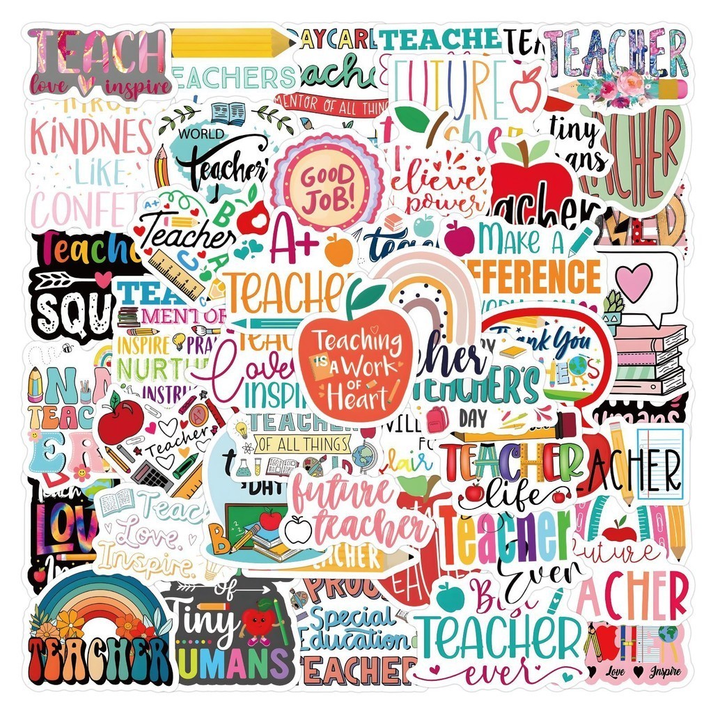 Teacher's Day . Thanks Teacher Series 01 Stickers 60Pcs/Set DIY Fashion ...