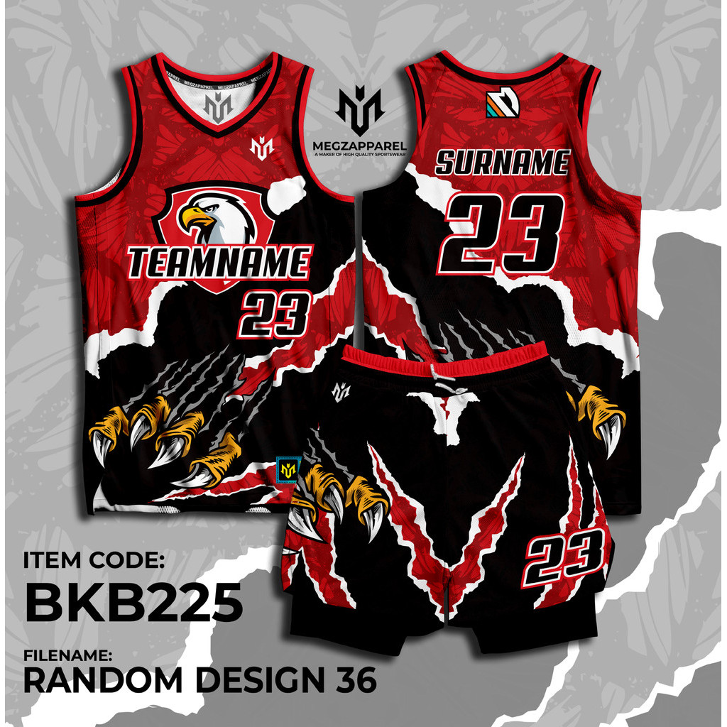 MEGZ BKB225 Customize Basketball Jersey Full Sublimation | Shopee ...