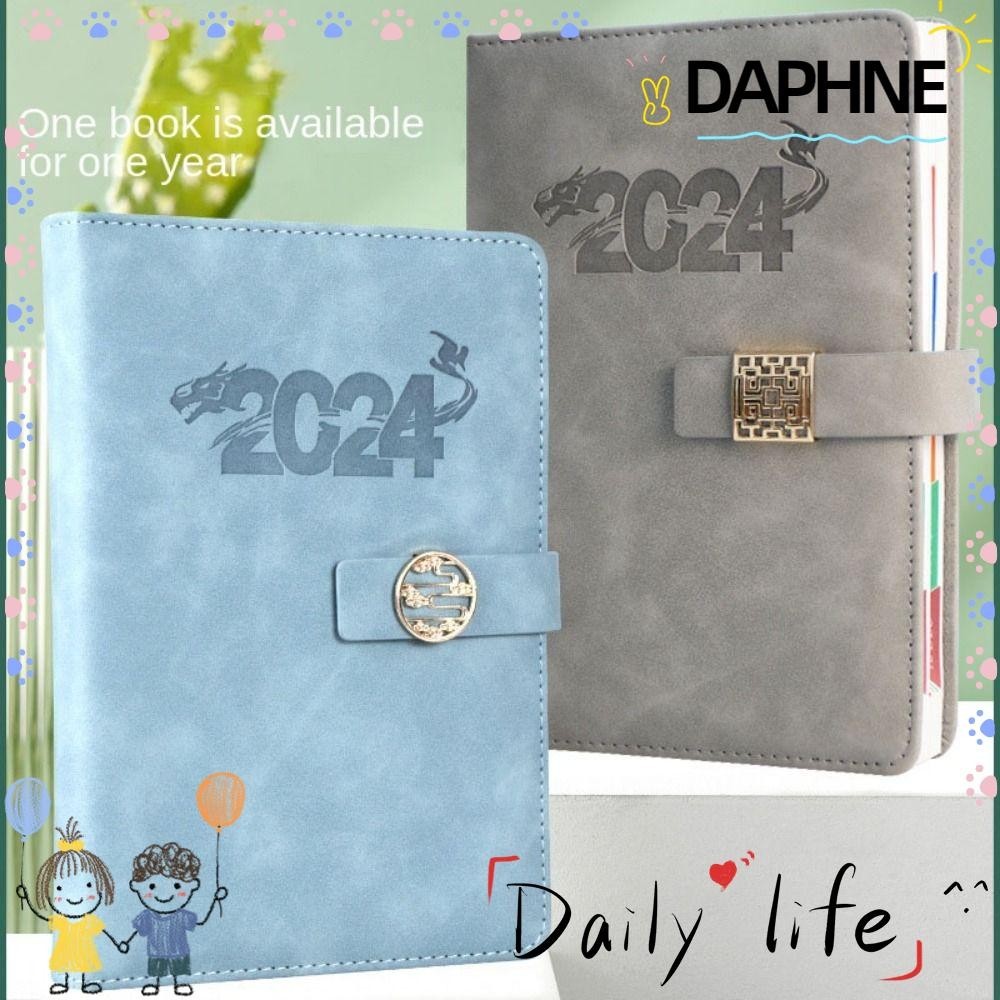 DAPHNE 2024 Planner Notebook, A5 with Index Tags Agenda Planner Notepad