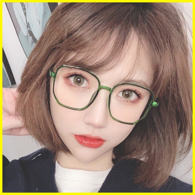 Korean Eyeglasses Anti Radiation Glasses Women Men Polygon Frame ...