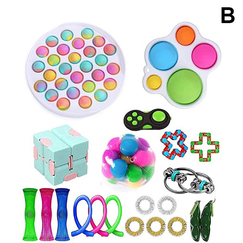 Mcl Fidget Toys Set 24 Pack Sensory Fidget Toys Set With Pop For Relieves Stress And Anti 9996