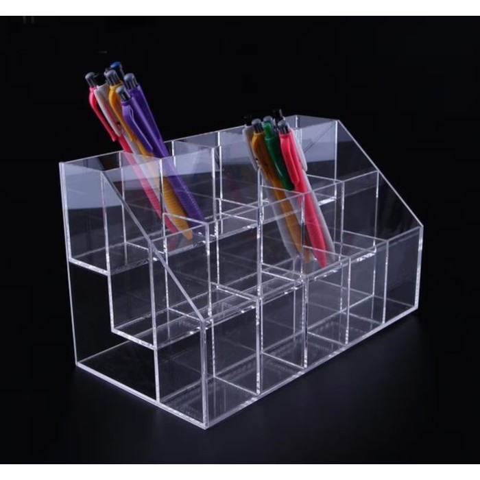 Acrylic Pen Rack Organizer Pencil Stand Acrylic Stationery Holder ...