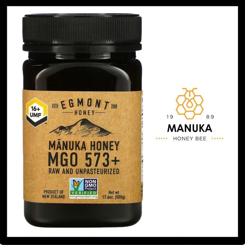 Egmont Honey, Manuka Honey, Raw And Unpasteurized, MGO 573+, 17.6 oz ...