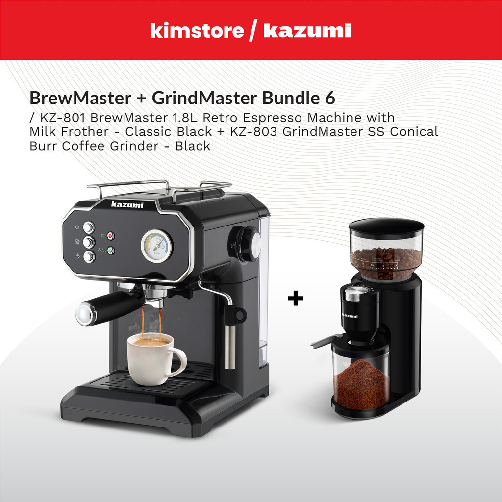 Kazumi Bundle: Kazumi BrewMaster Espresso Machine w/ MilkFrother ...