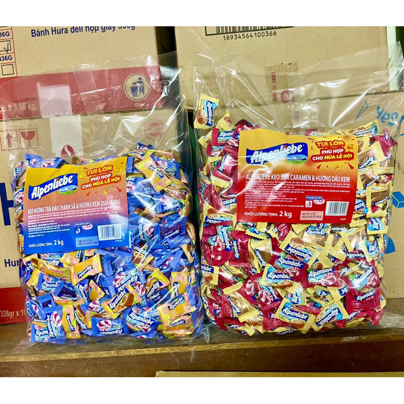 Alpenliebe Fat Candy Large Bag 2kg Mix Strawberry, Caramel Flavors ...