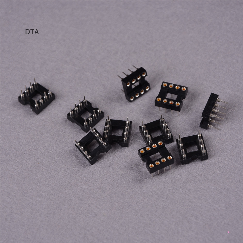 Dta 10pcs Round Hole 8pin Pitch 2 54mm Dip Ic Sockets Adaptor Dt Shopee Philippines