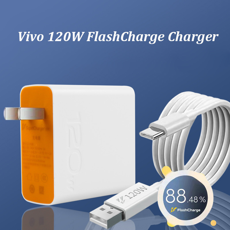 For Vivo 120W FlashCharge Charger EU US Fast Flash Charging Adapter 6A ...