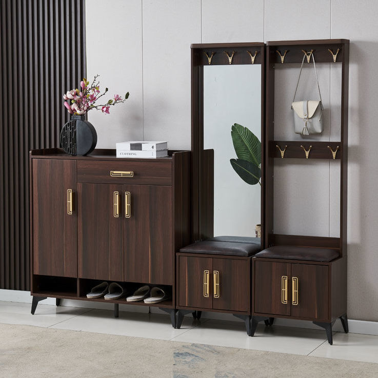 New Chinese Style Shoe Cabinet Entrance Doorway Clothes Rack Integrated ...
