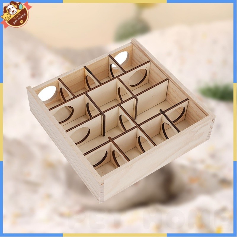 Wooden Hamster Multi-Bedroom Cage Djungarian Hamster Maze Toy Relief ...