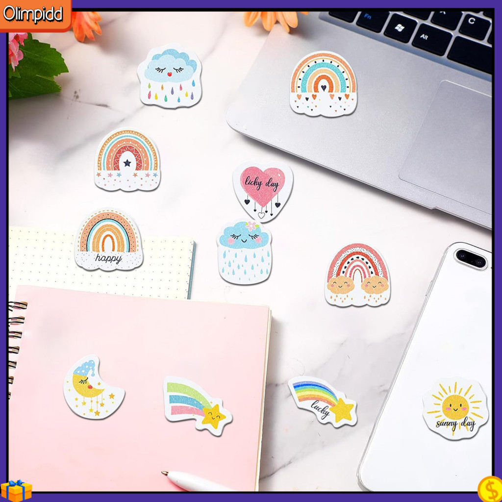 olimpidd| Anxiety Stickers 24pcs Rainbow Texture Stress Relief Stickers ...