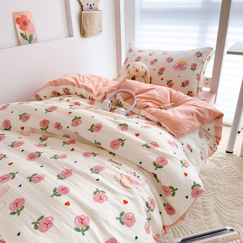 Pink Daisy -Fitted Bedsheet Set main image 1