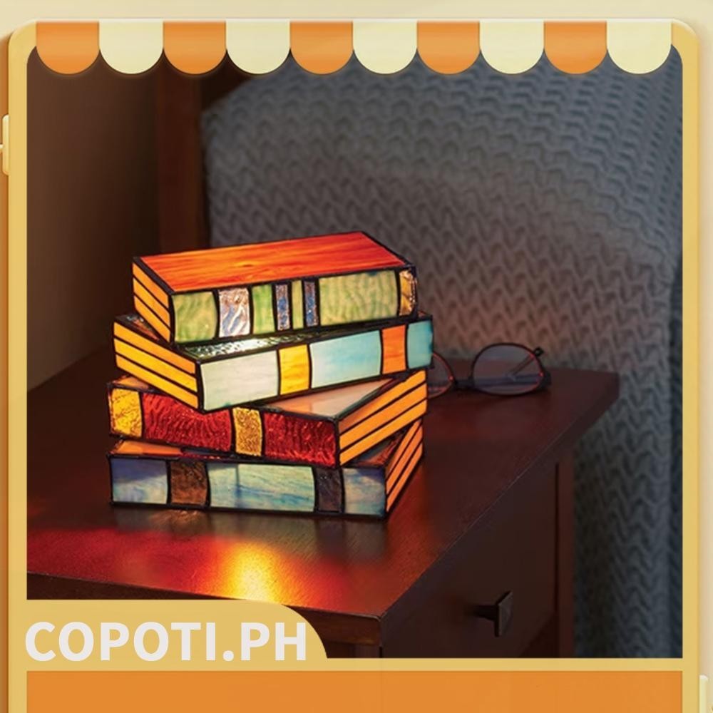 [copoti.ph] Book Shape Light Light Up Book Retro Colored LED Book Light ...