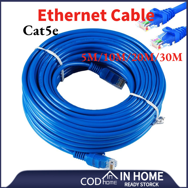 Ethernet Cable High Speed RJ45 5M/10M/20M/30M Cat5e Internet Lan Router ...