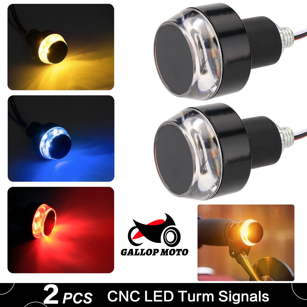 2 Feux LED Guidon Moto - Clignotants Universels - Étants - Pour ATV, Scooter, Électrique