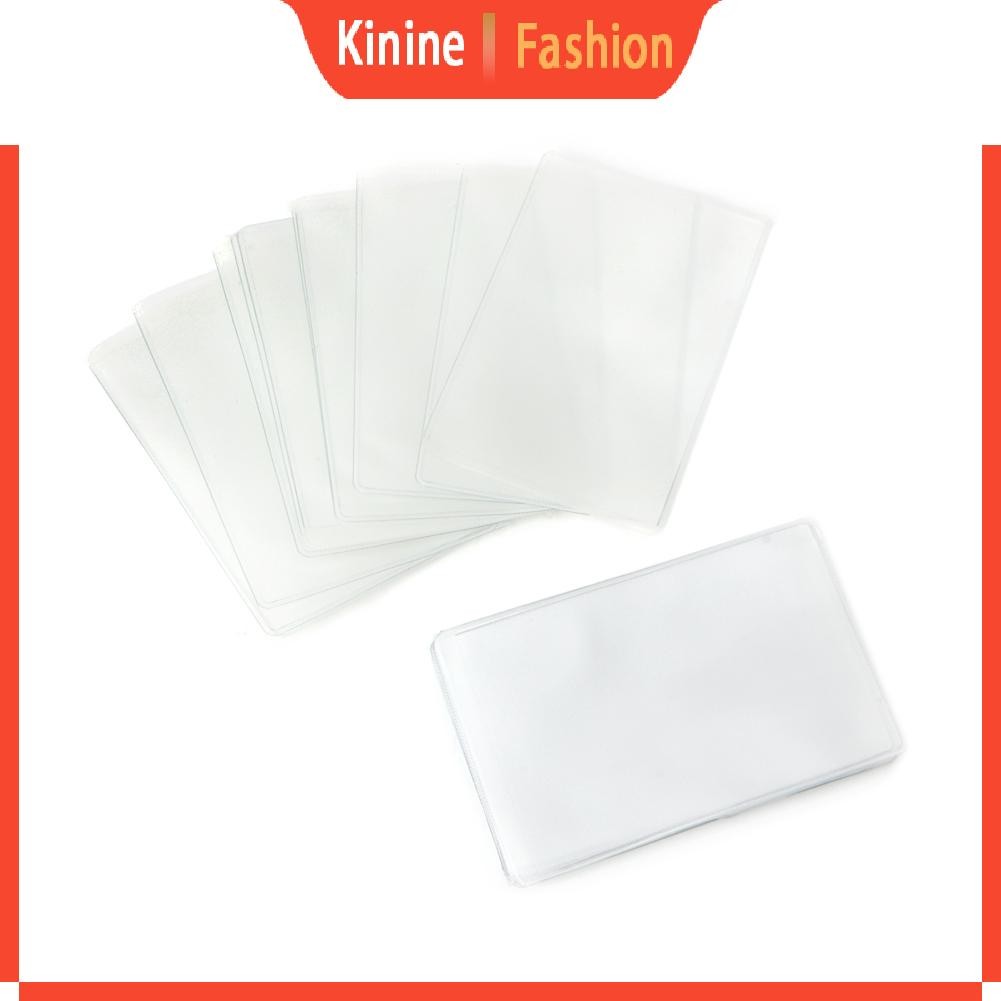 KIN 20Pcs Rectangle Clear Plastic Work Badge Credit Card Holder ...
