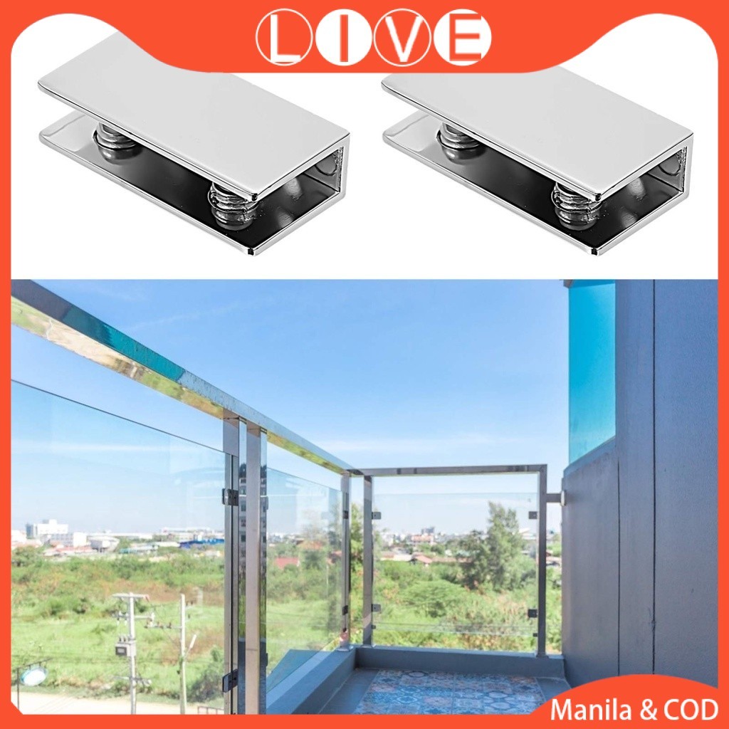 Stainless Steel Glass Clamp / Shower Glass Partition Clip / Frameless ...