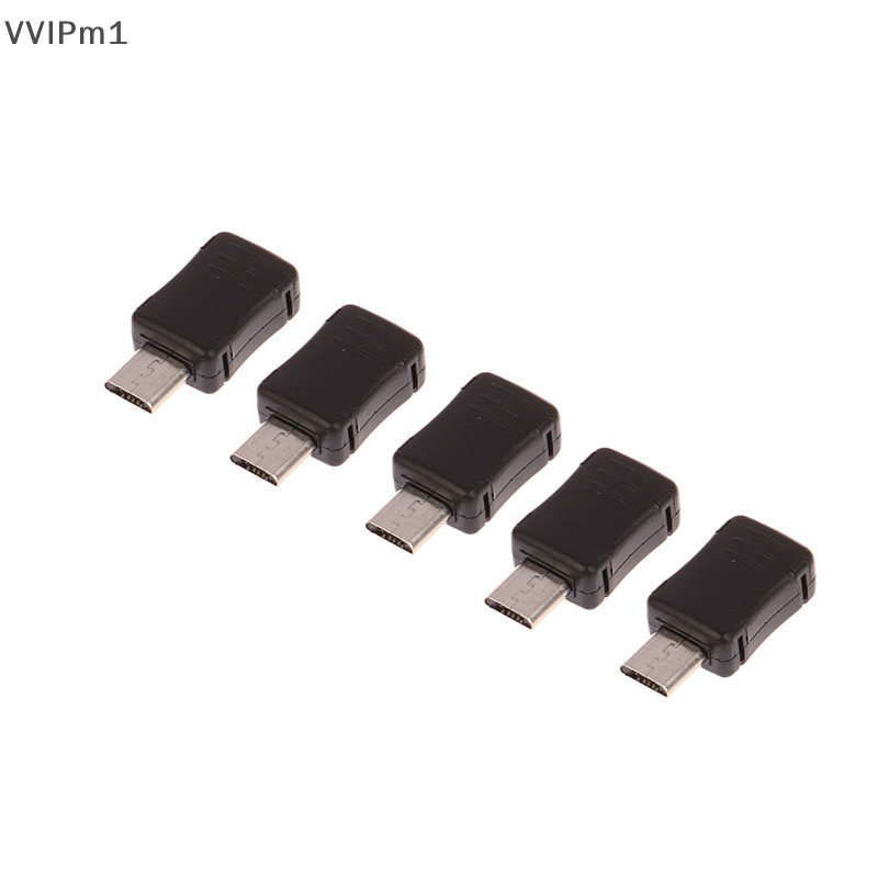 Vvph 5sets Mini Usb Micro Usb Type C Male Head With Sheath Micro Usb Jack Connector Plastic 1808