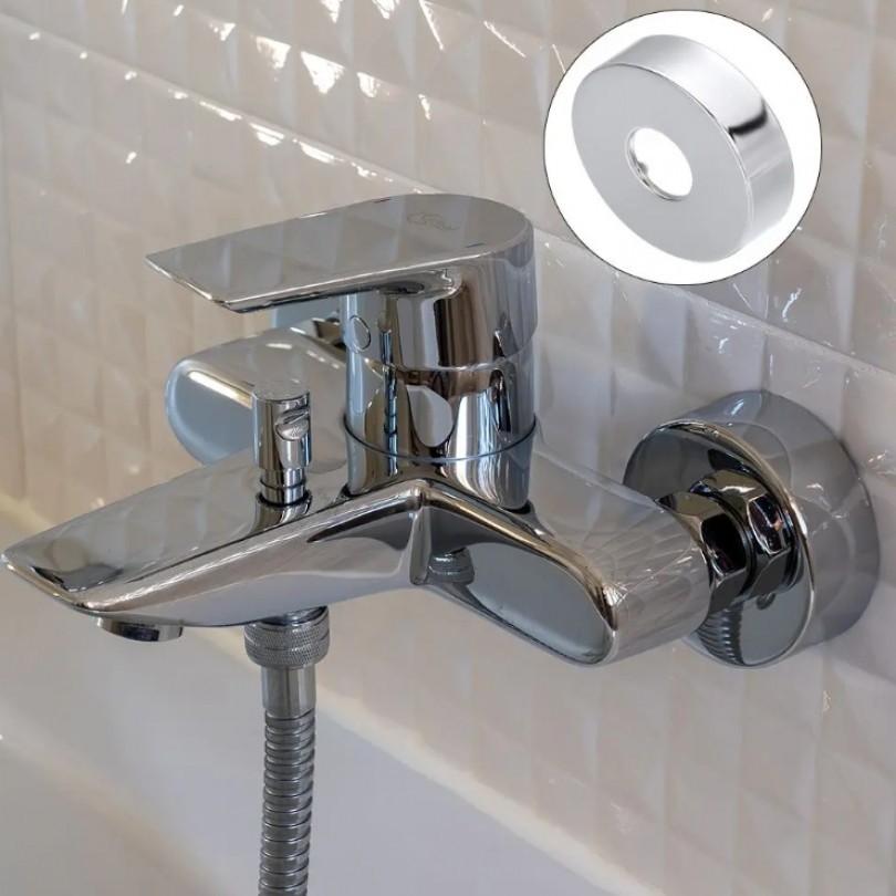 Stainless Steel Shower Faucet Cover Plate – 6.89" Diameter, 1.14" Hole, For Single-Handle Tub Faucets, With Screws And Gasket For Leak-Proof Seal