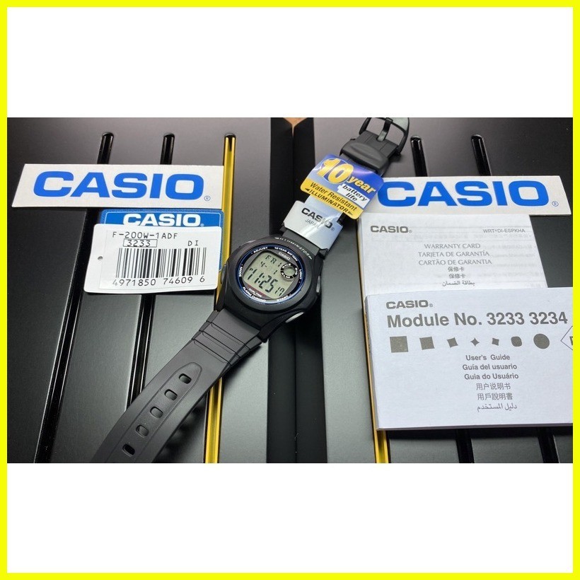 Casio Illuminator F 200W 1A Digital Quartz F200W 1A Black F200 Shopee Philippines