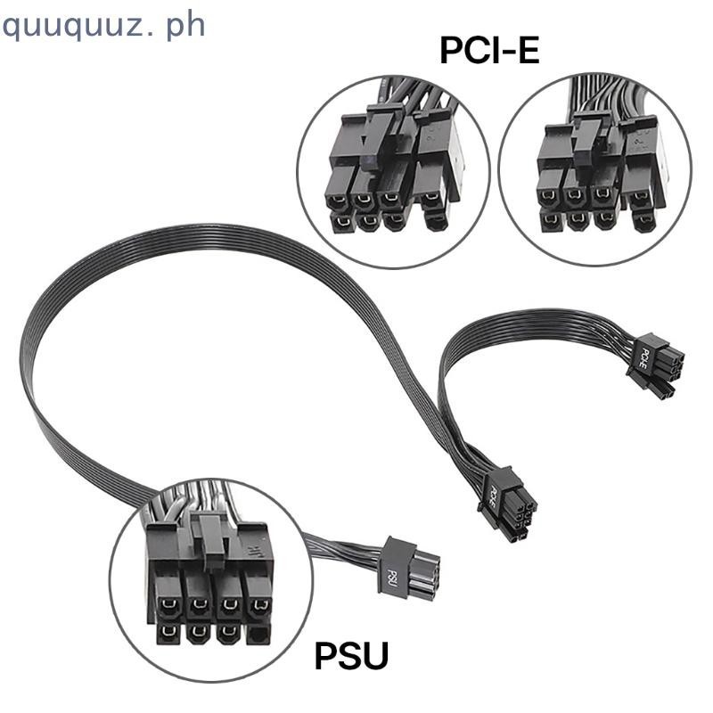 QUU PCIe 8pin To 6+2Pin Power Supply Cable GPU 8 Pin To Two 6+2 PSUs Modular Cable Shopee