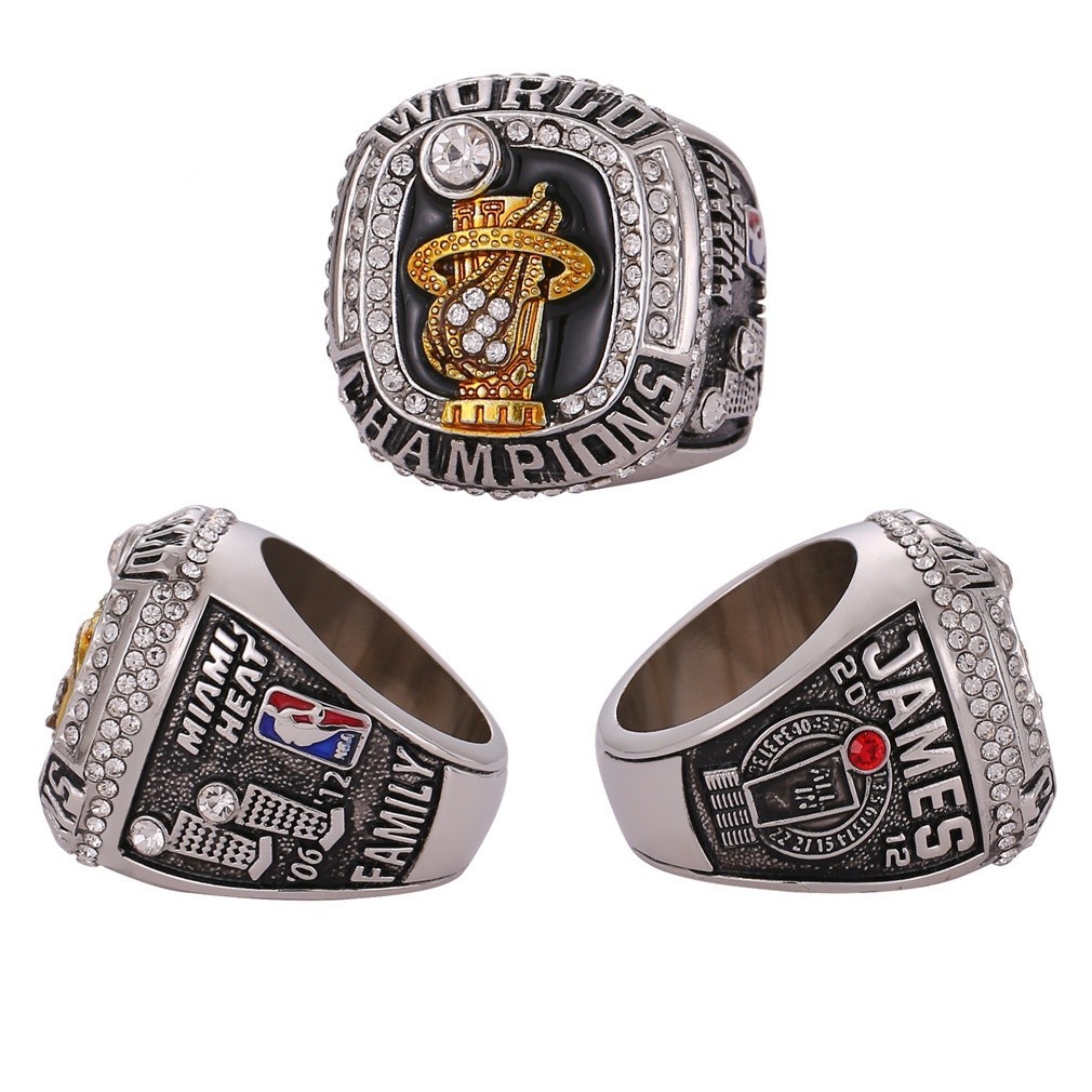 High Quality Men's Commemorative Ring NBA 2012 Miami Heats James ...
