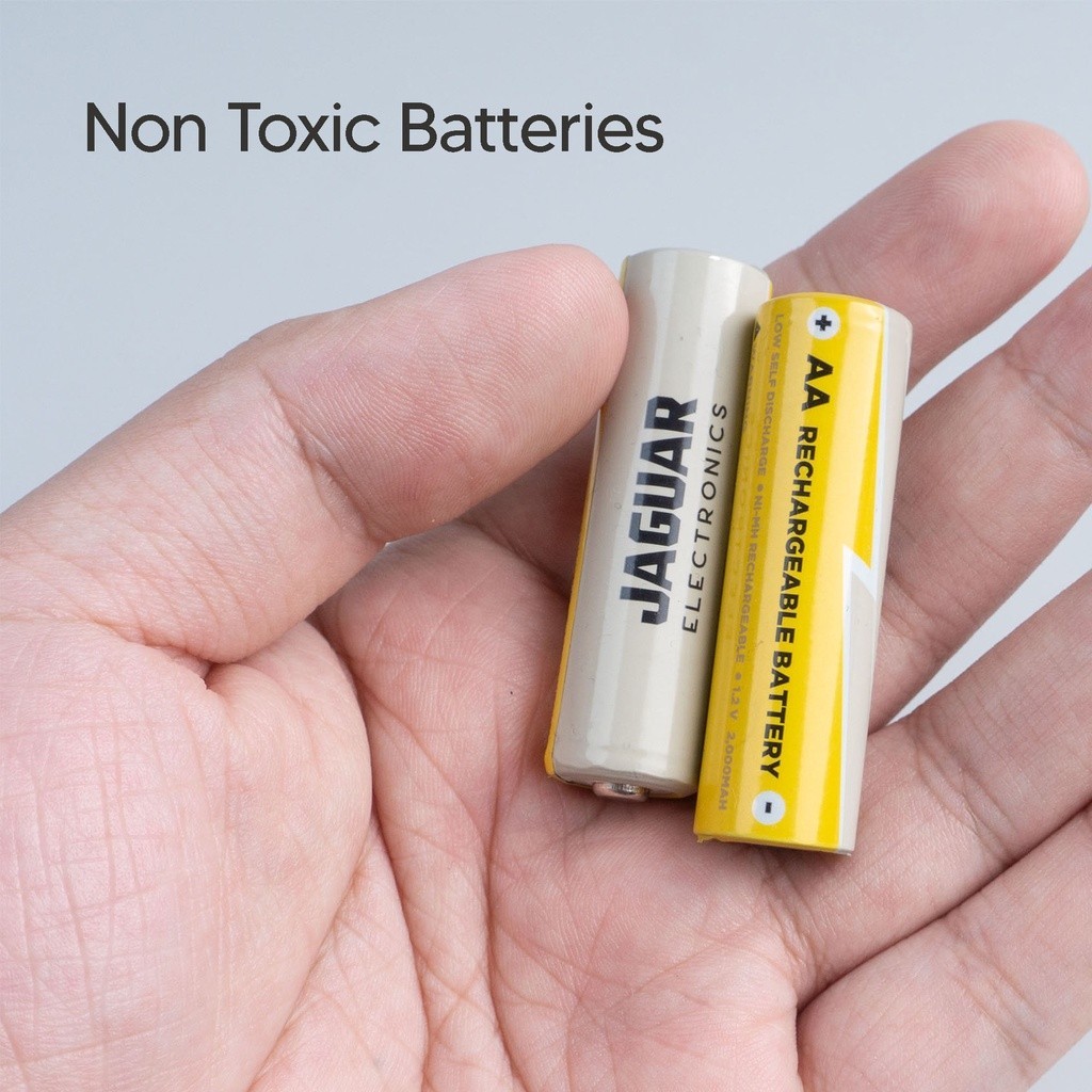 Jaguar Electronics Rechargeable Batteries Plus Compact Charging Dock