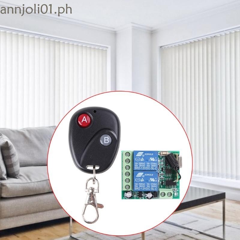 QJ Professional for DC 12v 2ch Relay Receiver Wireless Remote Control ...
