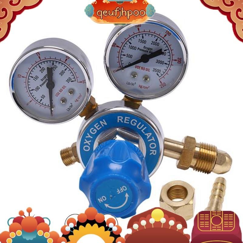 Oxygen Gas Bottle Regulators O2 Reducing Pressure Inhaler Double Gauge