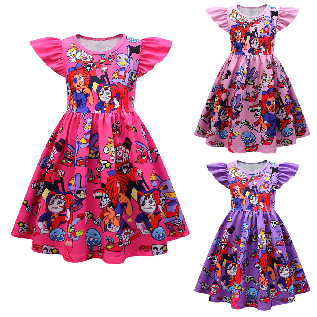 New Movie The Amazing Digital Circus Dress Kids Pomni Jax Clothes Girls ...