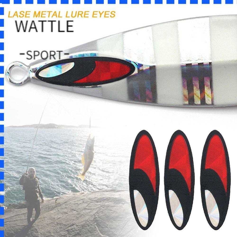 WATTLE Fish Lure Eyes, Laser Flash Lase metal lure eyes, Metal lure