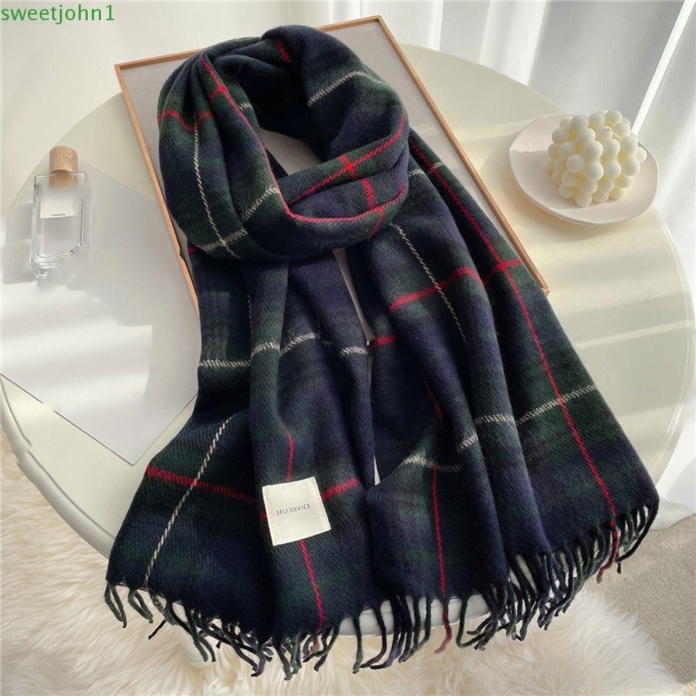 Cashmere Scarves Navy Winter Scarf SWEETJOHN Thickened Warm Scarf