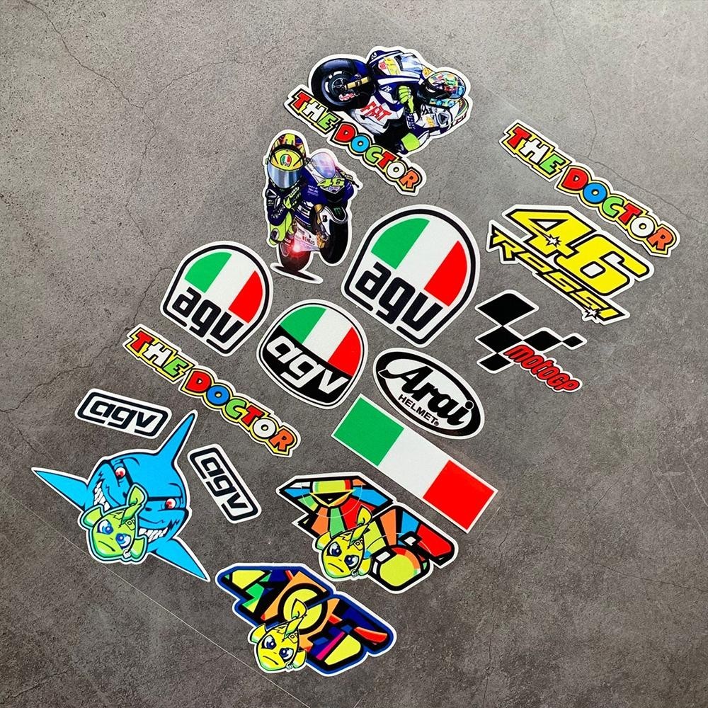 Sponsor Stickers A-GV Reflective Stickers Italian Three-color Stripes ...