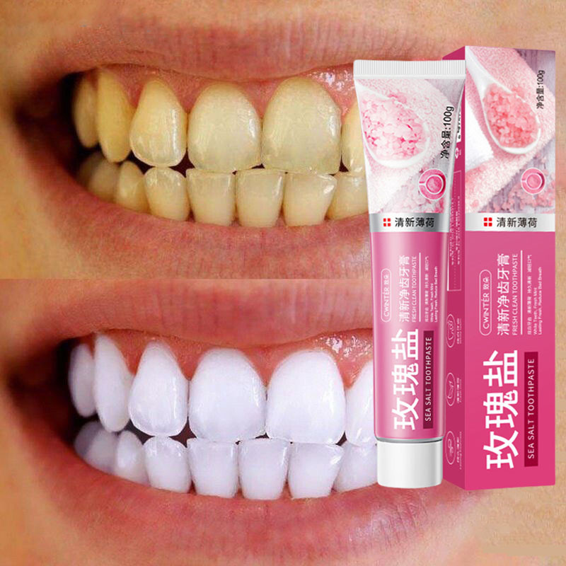 Rose Sea Salt Whitening Toothpaste Peppermint Food Graded Healthy ...