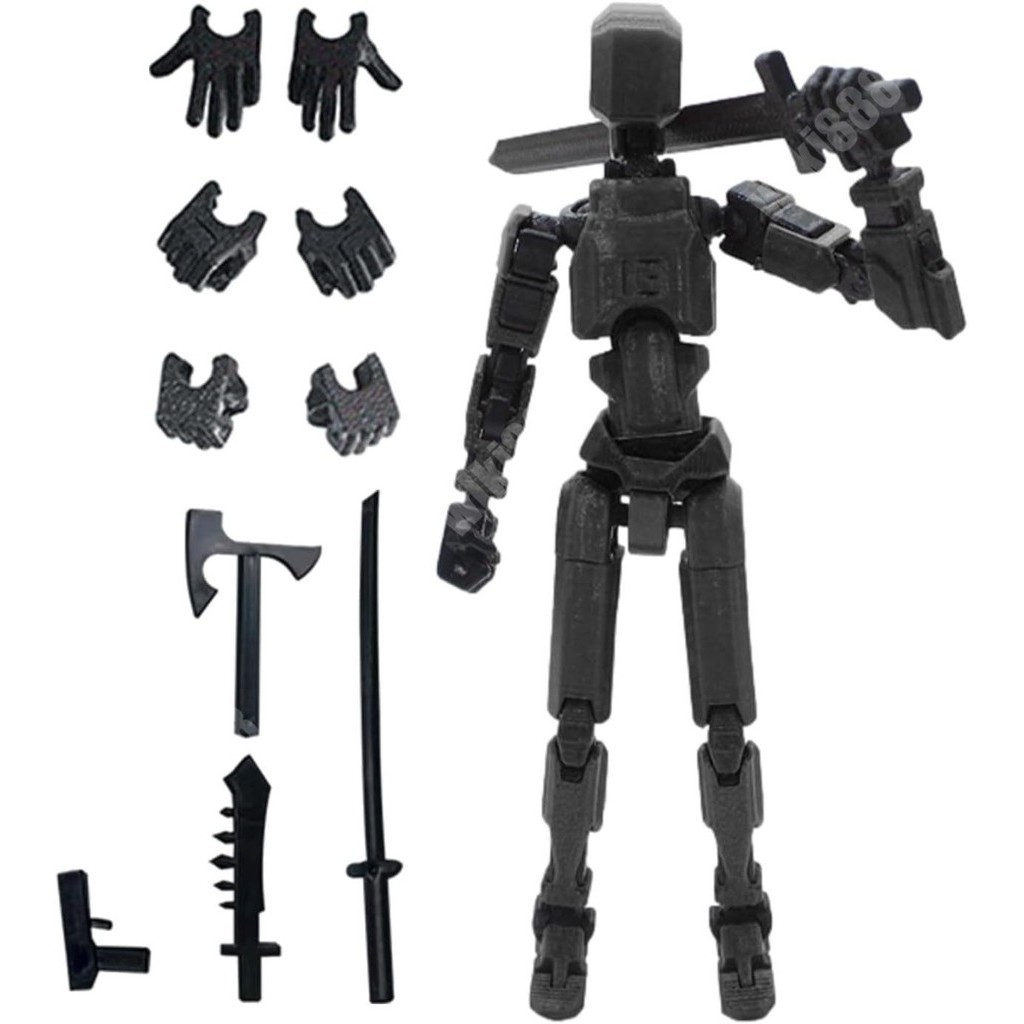 T13 Figure 3D Printing Lucky 13 Action Figure Dummy Robot 13 Assembly ...