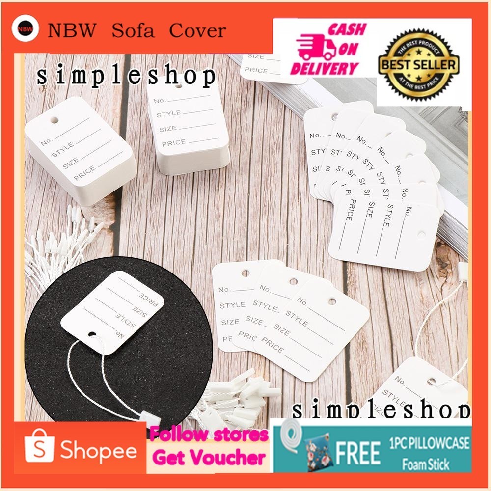 Jewelry Tag Attachment Cords 1000Pcs Clothing Hang Tag Strings – 19.5cm ...