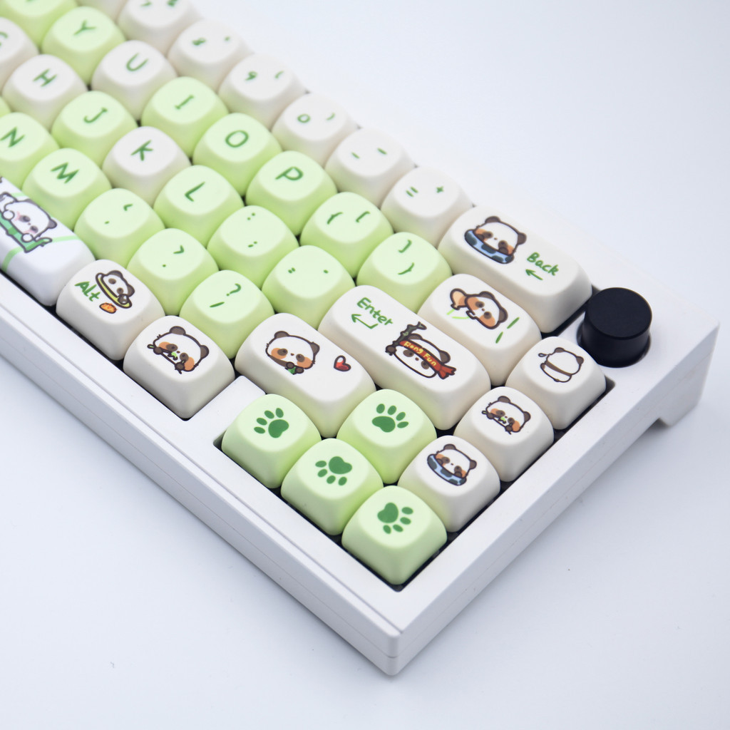 Milk Green Little Panda Keycap 141Keys MOA height PBT Hot Sublimation ...
